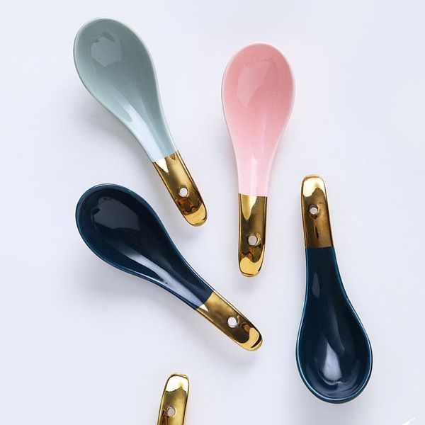 

spoons nordic light luxury small spoon ceramic home creative phnom penh rice kitchen net red tableware