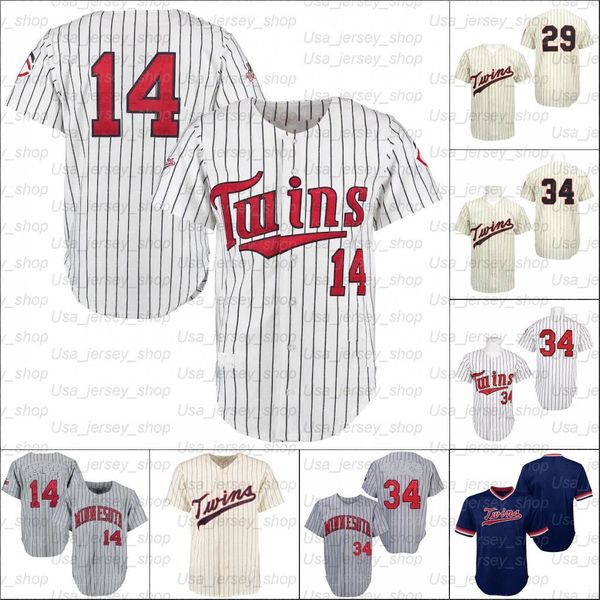 Maillot de baseball rétro maillots domicile du Minnesota 9 Marwin Gonzalez 29 Rod Carew