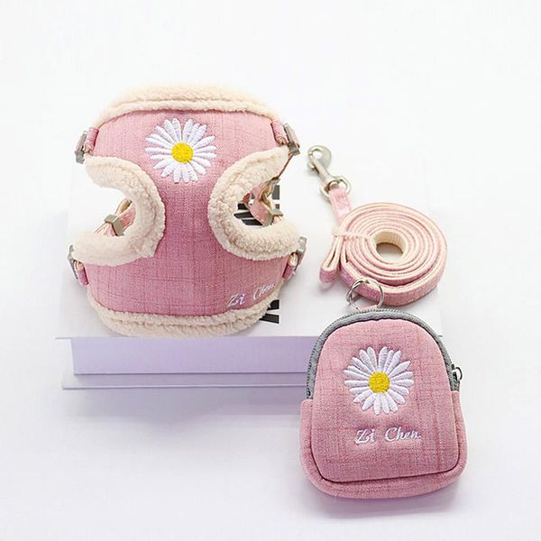 

dog collars & leashes soft pet harnesses vest no pull adjustable chihuahua puppy cat harness leash set for small medium dogs coat arnes perr