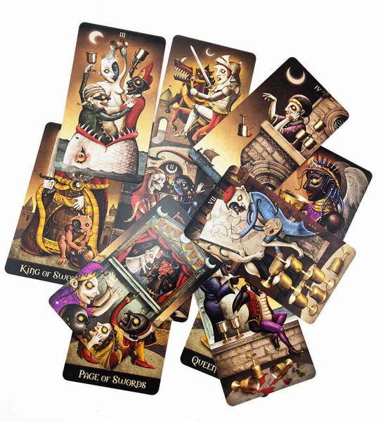 Novo Jogo Lua Card Inglês Deviant Deck Deck Jogos Jogos Família Festa Jogando Entretenimento Oracles Tarot Cartões