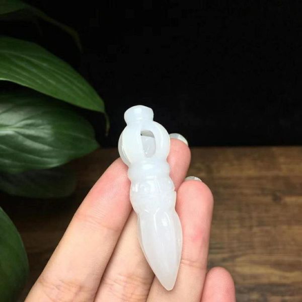 

lockets h68#hetian jade white pendant, tight, brand-shaped atmosphere, Silver
