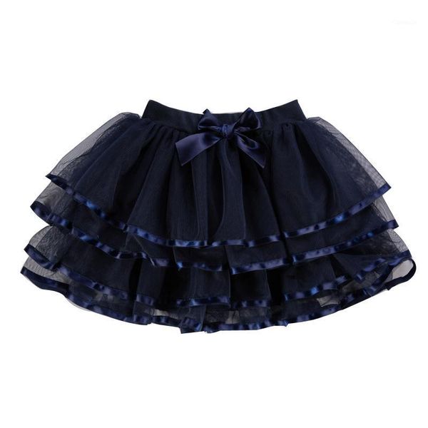 

skirts dziecko children girls summer tutu ballet elastic waist bowknot design pettiskirt casual clothes, Blue