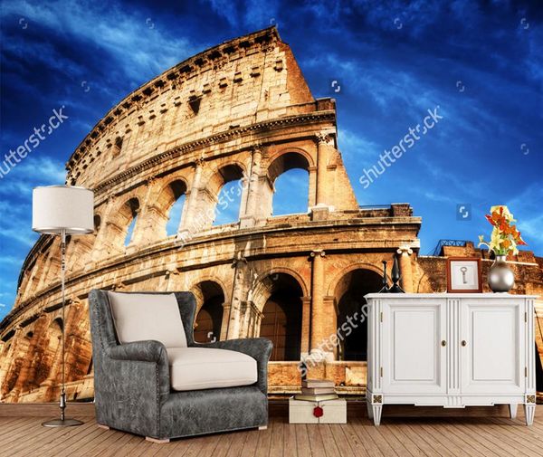 

wallpapers modern landscape wallpaper,colosseum over deep blue sky,po mural for living room bedroom sofa background papel de parede
