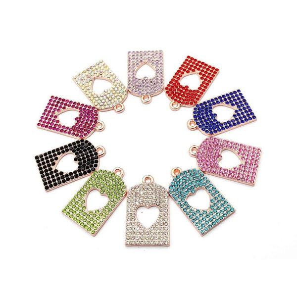 

charms 10pcs heart for women diy jewelry accessories h7, Bronze;silver