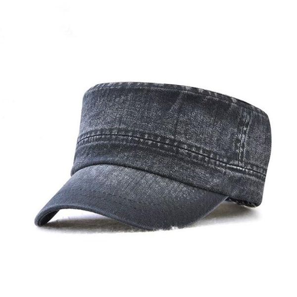 

fashion joker plate military hats spring summer cotton army cap for women and men brand snapback peaked casquette 56-60cm wide brim, Blue;gray