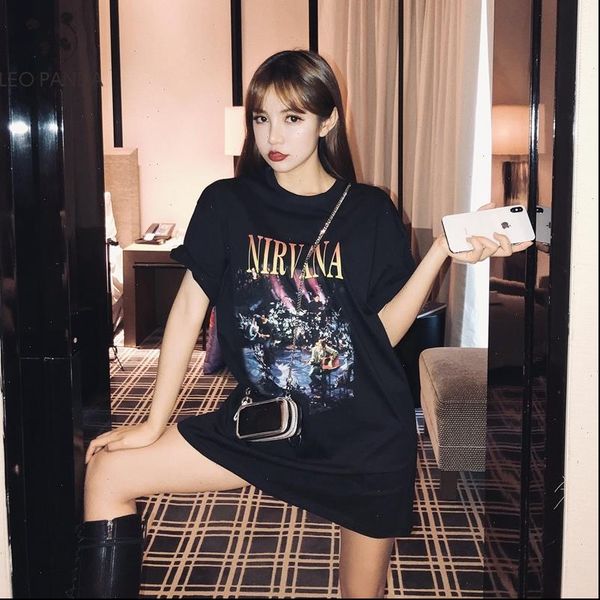 

womens t shirts goth dark grunge punk gothic loose streetwear harajuku letter print summer fashion female casual aesthetic, White