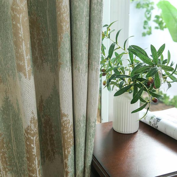 

curtain & drapes pastoral style simple modern chenille exquisite jacquard fabric high shading all- curtains for living room bedroom