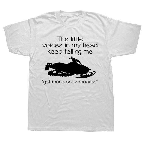 

men's t-shirts 6voice in my head telling get snowmobile cotton short sleeve oversized funny t shirt graphic harajuku hip hop t-shirt st, White;black