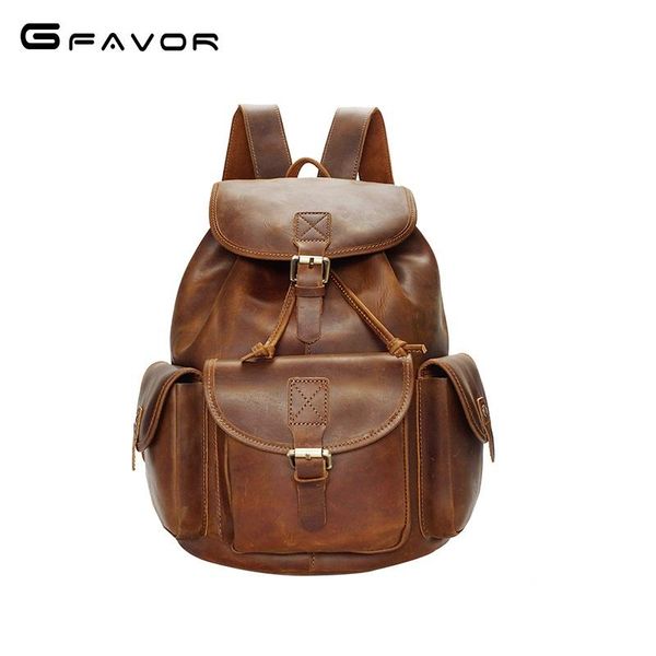 

backpack designer design custom grain cowhide genuine leather back pack bagpack rucksack bag for men