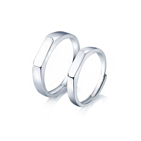 

korean new simple smooth diamond ring with adjustable opening, Black