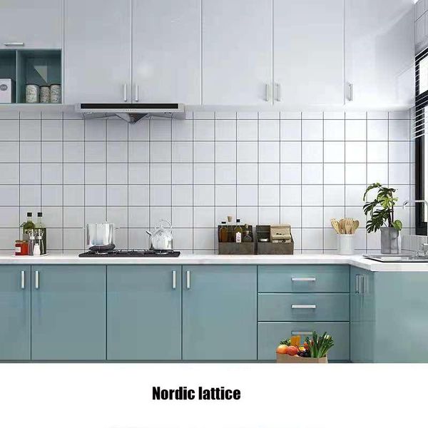 

wallpapers thicken sticker waterproof kitchen oil-proof bathroom home wall decorative self-adhesive imitation tile