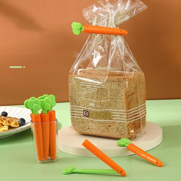 

bag clips 5pcs portable cute radish kitchen storage and organization food snack seal sealing for convenience accessories