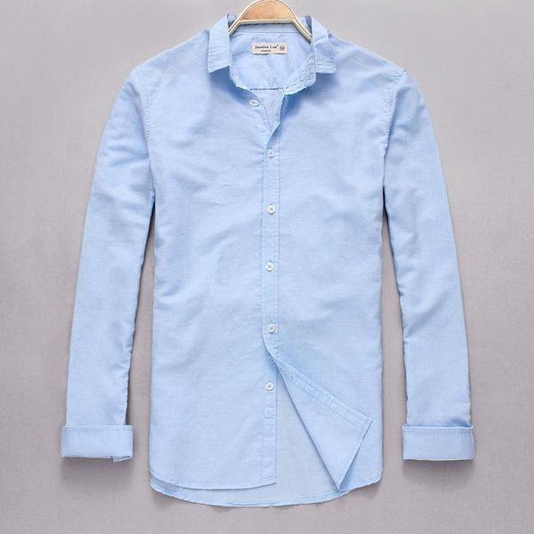 

italy style men's cotton shirt blue full sleeve men casual summer breathable linen camisa masculina -3xl shirts, White;black
