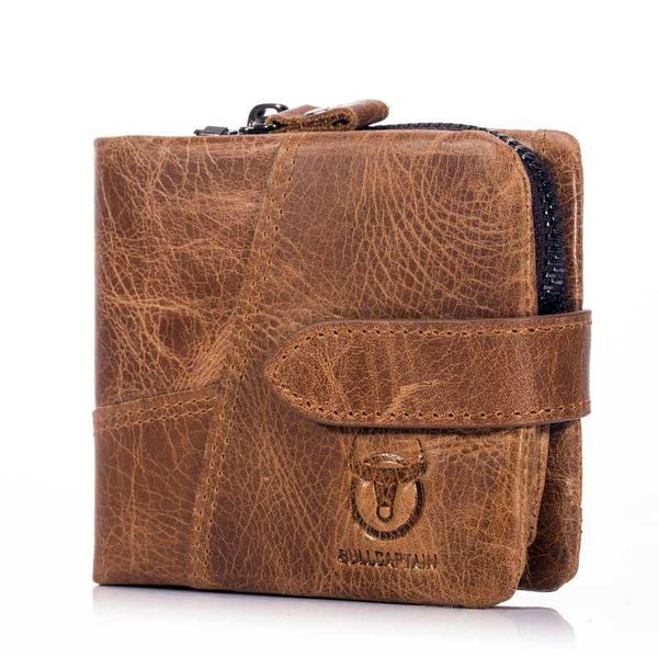 

wallets brand vintage genuine leather trifold wallet men short hasp zipper male card holder money bag coin purse bags, Red;black