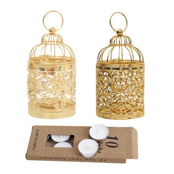 

candle holders hollow holder candlestick tealight hanging lantern bird cage vintage wrought retro home party decor 35a