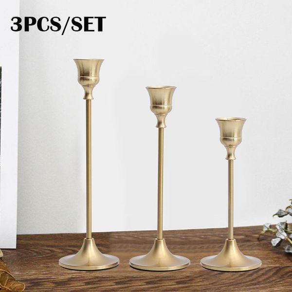 

candle holders 3pcs metal luxury candlestick fashion wedding stand exquisite candelabra decor for home office