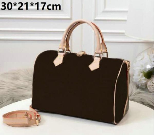 

2021 fashion women 30cm lock key travel luggage bag classic style bags duffle shoulder lady tot handbags