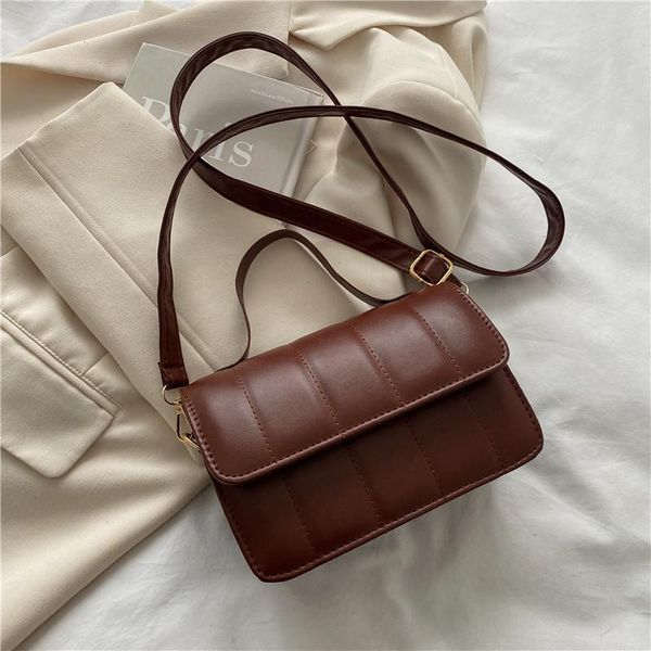 

evening bags simple texture messenger female bag 2021 autumn trendy korean style foreign shoulder fashionable small square