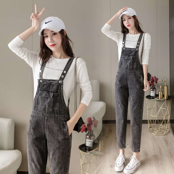 

women's jeans denim belt pants loose spring and summer 2021 wear 8stc, Blue