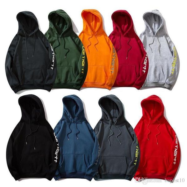 

famous men's designer autumn sweater hoodie fashion simple labeling unicorn arm plus velvet hood spring and multi-color s-xxxl size, Black