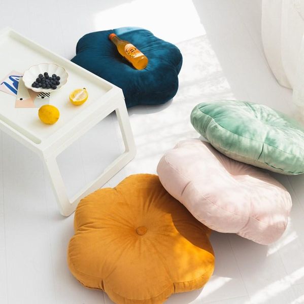 

cushion/decorative pillow solid flower shape seat pad throw for couch floor cushion pp cotton round chair tatami