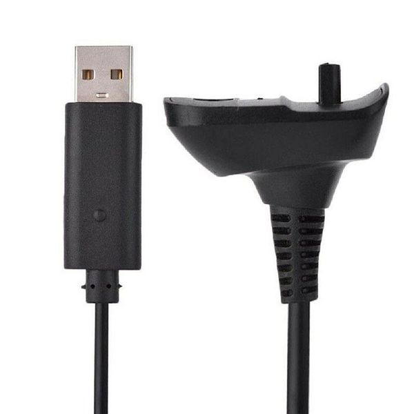 Controller di gioco Joystick Moda Maniglia di alta qualità Cavo di ricarica Dati di alimentazione USB Cavo wireless per XBOX360 Gamepad 1.5M Nero