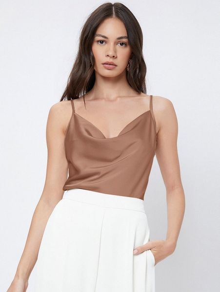 

cowl neck cami p5tr#, White