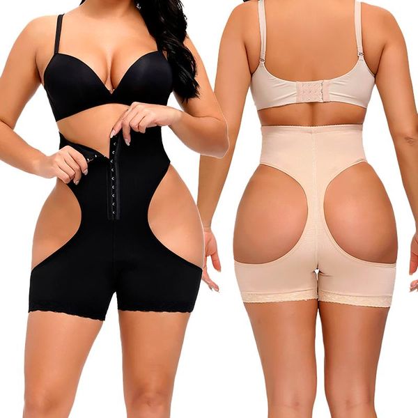 

women tummy control panty high waist body shaper shorts shaping pants postpartum shapewear bulifter slimming sheath underwear women's l, Black