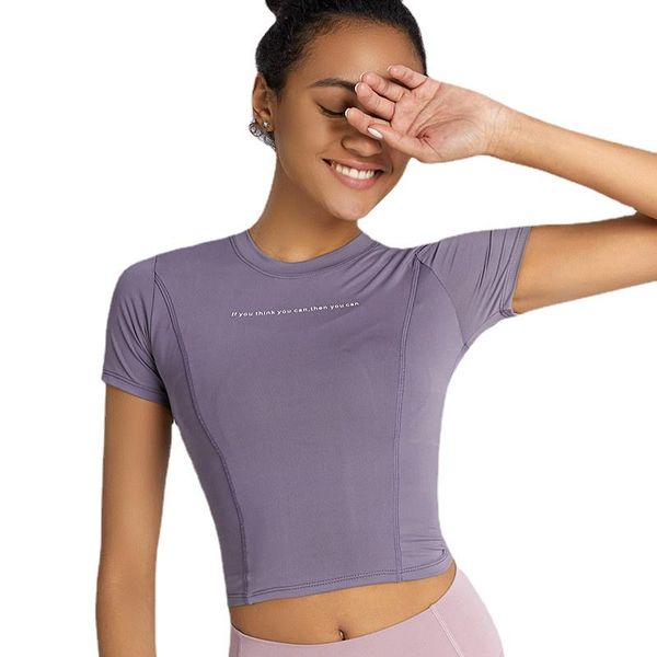 

yoga outfit summer women sports t shirts quick dry short sleeve running chest pad training gym fitness workout sportswear