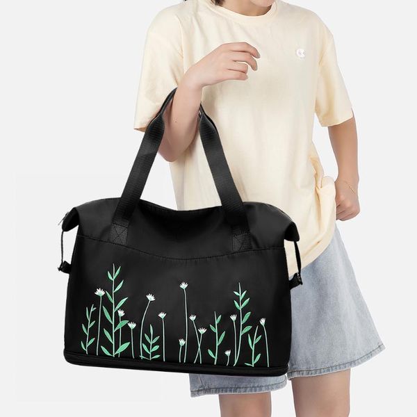 

duffel bags waterproof oxford cloth lady handbags large capacity hand luggage travel multifuctional storage set