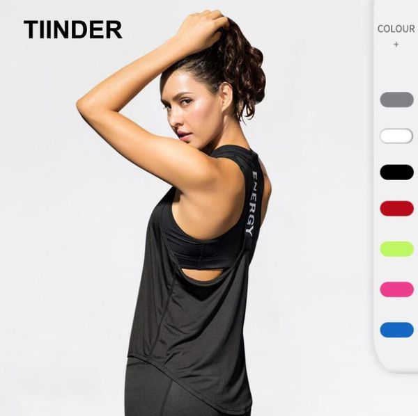 

women sports vest quick dry fitness running t-strap t shirt sleeveless loose workout yoga sportswear female crop no bra outfit