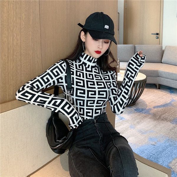 

womens 2021 t-shirt fashion pure cotton casual tees clothing street designer loong sleeve elastic force shirts, White