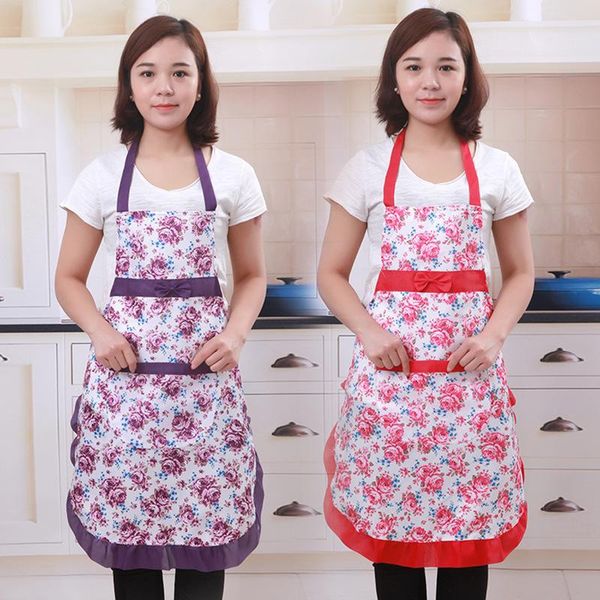 

aprons 2021 solid color apron kitchen women's