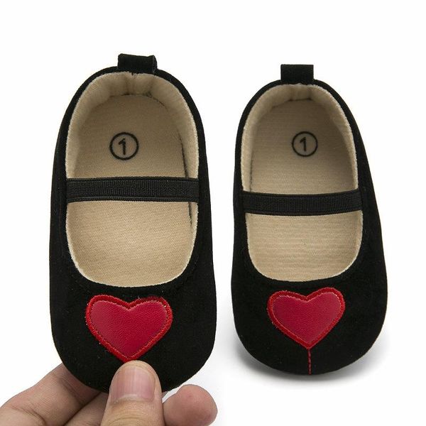 

first walkers baby girl breathable heart pattern anti-slip shoes casual sneakers toddler soft soled