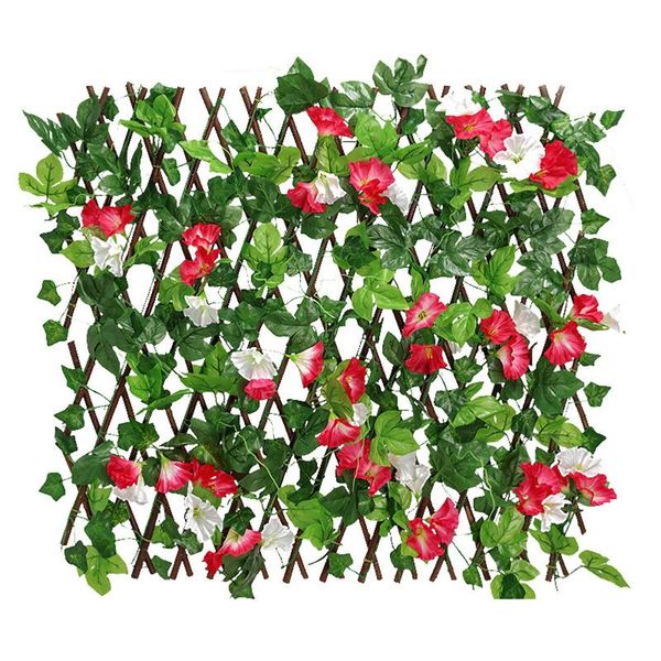 

fencing, trellis & gates retractable artificial wooden fence with flowers privacy