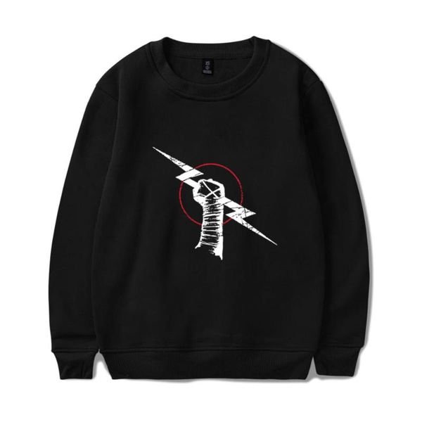 

men's hoodies & sweatshirts cmpunk o-neck sweatshirt for men women 2021 and plus velvet crew neck, Black
