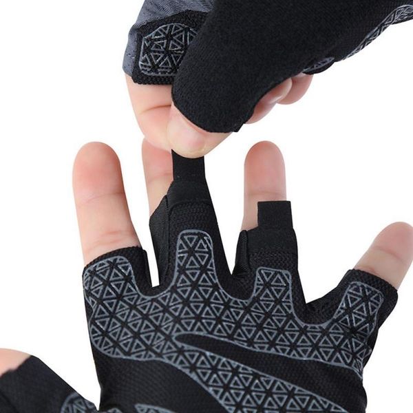 

cycling gloves summer anti-slip anti-sweat men women half finger breathable anti- sports fitness bicycle protection, Black