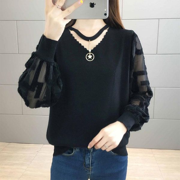 

women's sweaters patchwork loose v-neck fashion winter long sleeve pull femme knitted sweater pullover 2021 sueter mujer female jumper, White;black