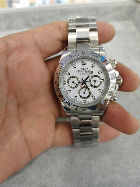 

with original box luxury automatic 2813 mechanical movement watch white dial watches men 116508 116509 116520 116528 mens wristwatches, Slivery;brown