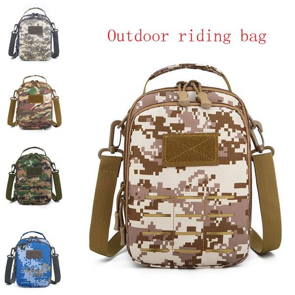 

outdoor bags camouflage sports shoulder slung portable three-use small bag multi-functional tactical leisure riding backpack
