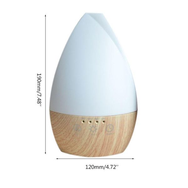 

humidifiers 7 color led mini air humidifier 200ml aroma essential oil diffuser purifier woodgrain nightlight for home car office n58d
