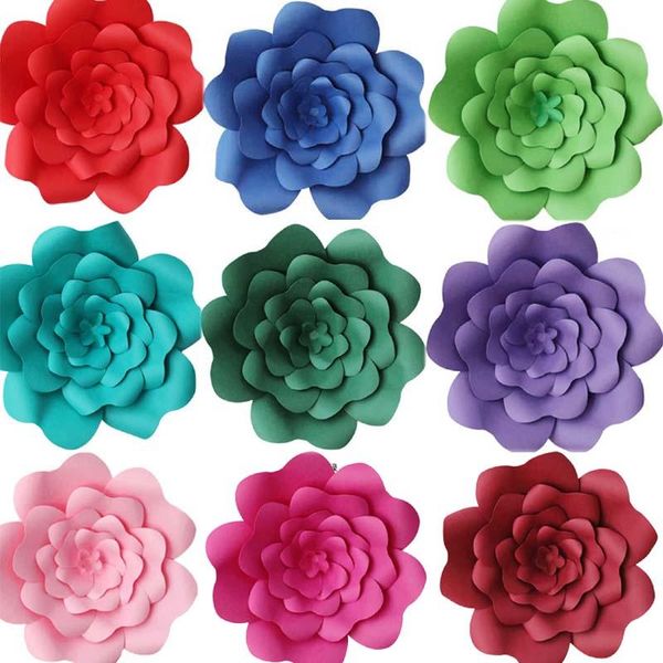 

decorative flowers & wreaths 30cm/40cm head diy paper for wedding decoration,giant flower backdrop artificial rose wall decor