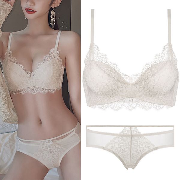 

gather together weimi comfortable adjustable underwear women's breast collection steel ring white bra small chest set, Red;black
