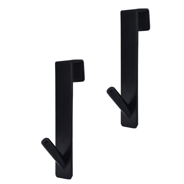 

hooks & rails 2pcs convenient punch-hanger practical over door racks for bathroom