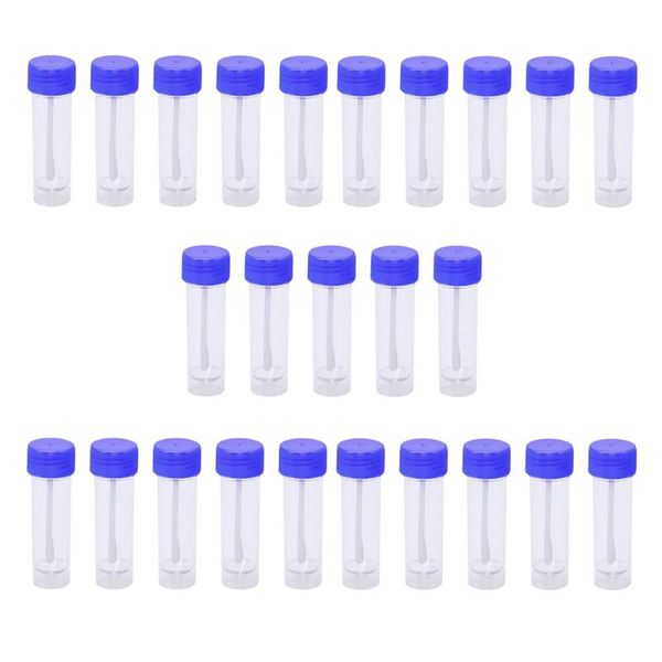

disposable cups & straws 25pcs urine fecal sample containers screw