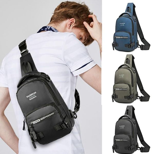 

men nylon waist bag crossbody waterproof sling outdoor sports chest pack for teenager male messenger shoulder bags#g30 bags
