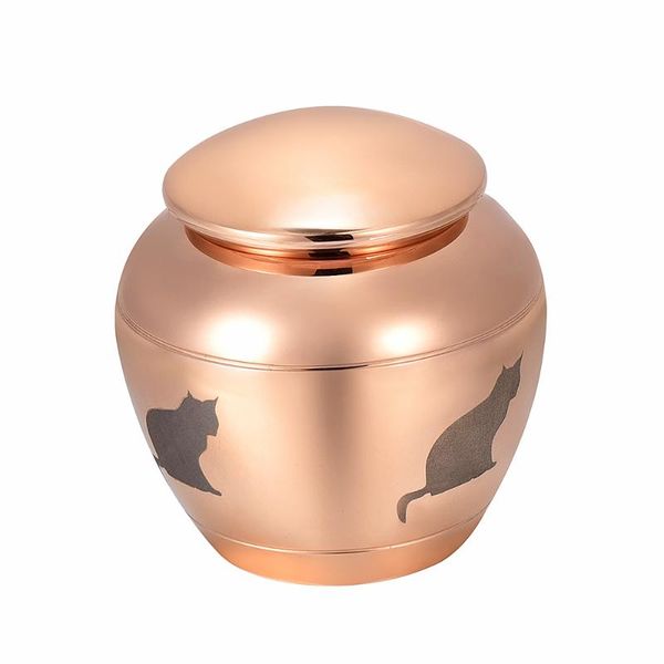 

pendant necklaces cat laser engraved mini cremation urn for ashes stainless steel pet memorial nameplate keepsake jewelry custom, Silver