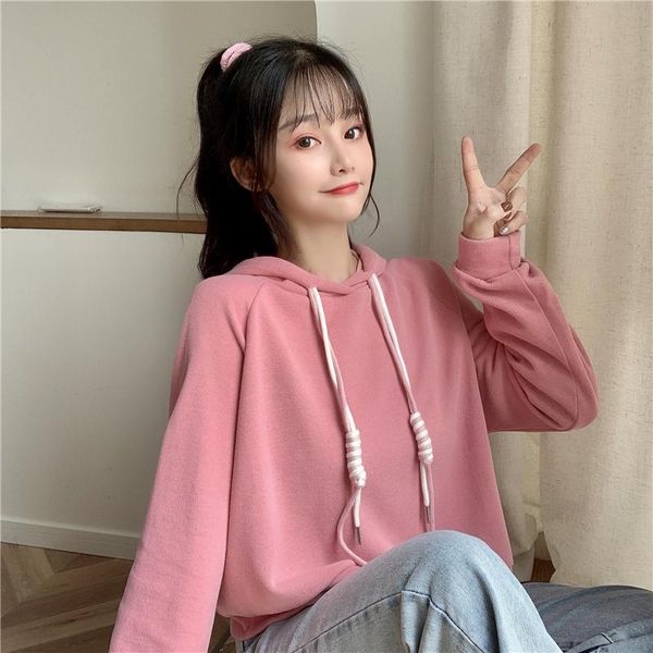 

women's hoodies & sweatshirts lazy casual loose sweatshirt japanese harajuku ulzzang vintage female korean kawaii cute clothing for wom, Black