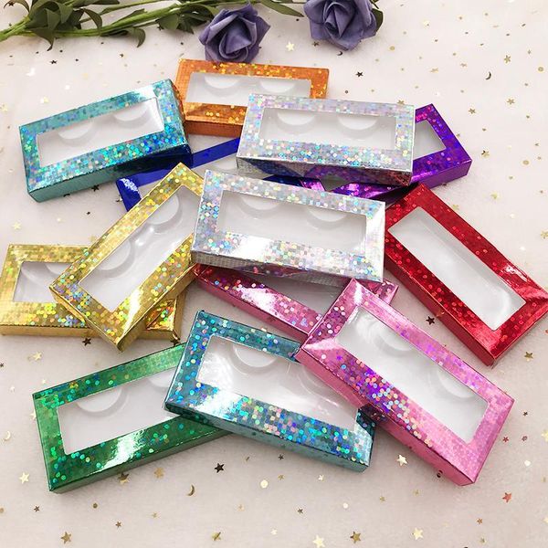 

arrival soft paper eyelashes packaging come with white tray multicolor empty rectangle lash box1
