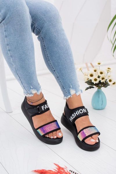 

sandals women's black fashion printed sports